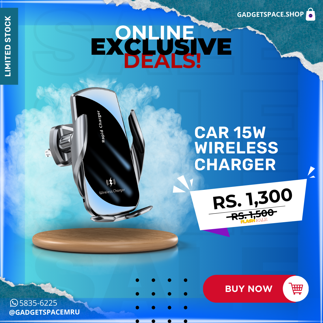 Car 15W Smart Induction Wireless Charger Phone Holder