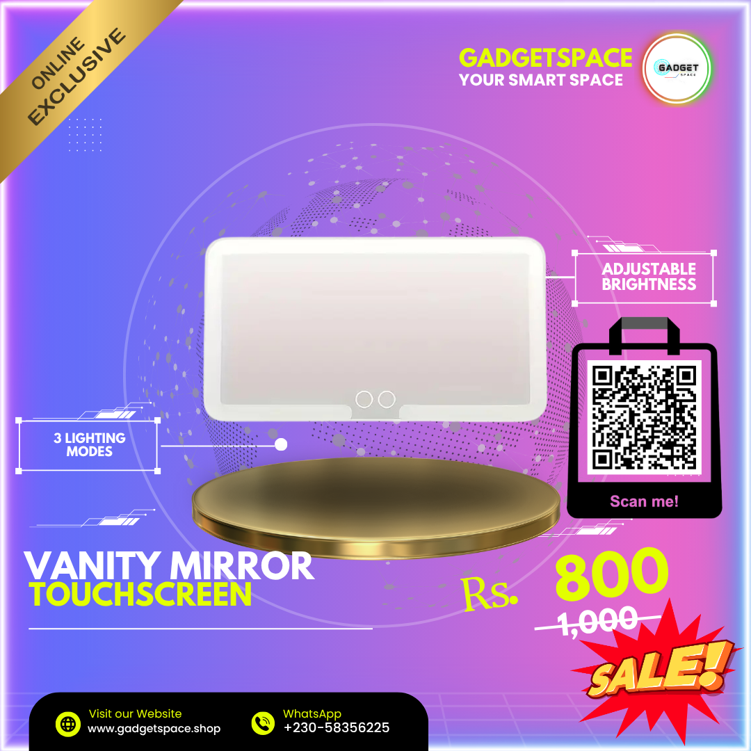 Vanity Mirror with Touchscreen