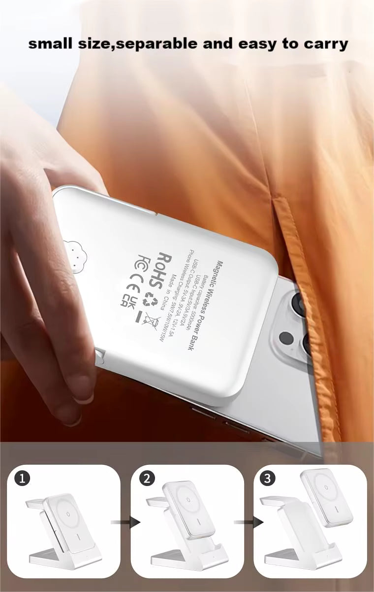3-in-1 Magnetic Wireless Charging Stand